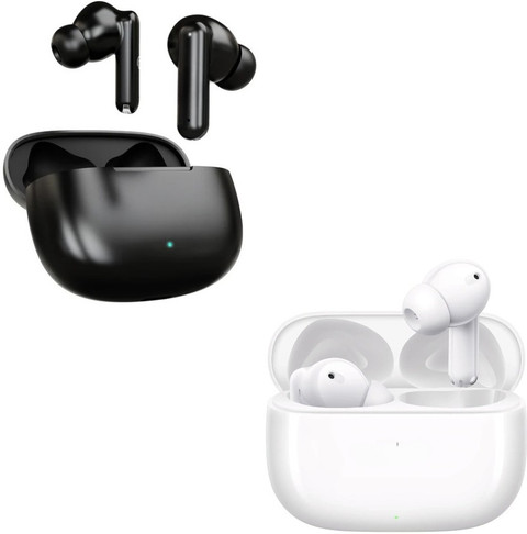 Reedeal Affordable True Wireless Earbuds Pack of Black and White
