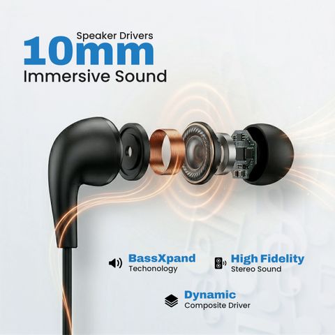 EVM Type-C Earphones [New Launch] Hi-Res Audio, Mic | Noise Isolation ...