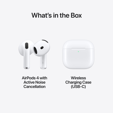 Apple AirPods Wireless Earbuds with Active Noise Cancellation, Adaptive  Audio Bluetooth