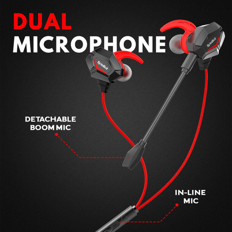 SpinBot BattleBudz W20 Earphones with Boom Mic for Mobiles,PC,Xbox,PS4 ,PS5  Wired Gaming