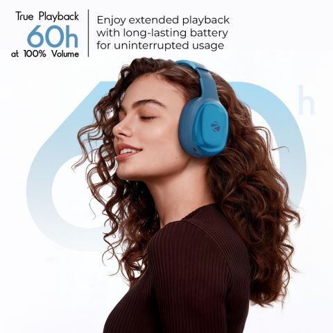 ZEBRONICS Zeb-Thunder Pro Bluetooth Headset (Blue) - Image 7