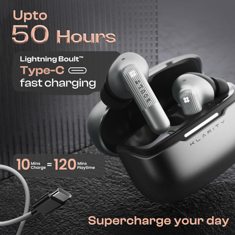 GOBOULT Klarity ANC 50dB Hybrid ANC, Mics, App Support, Dual