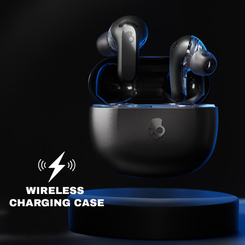 Skullcandy Rail ANC TWS 4-mic,Wireless Charging Case, Dual Pairing
