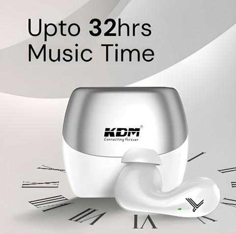 KDM Z1 Style Pods Wireless V5.4 Upto 6 HRS Music Time 250mAh