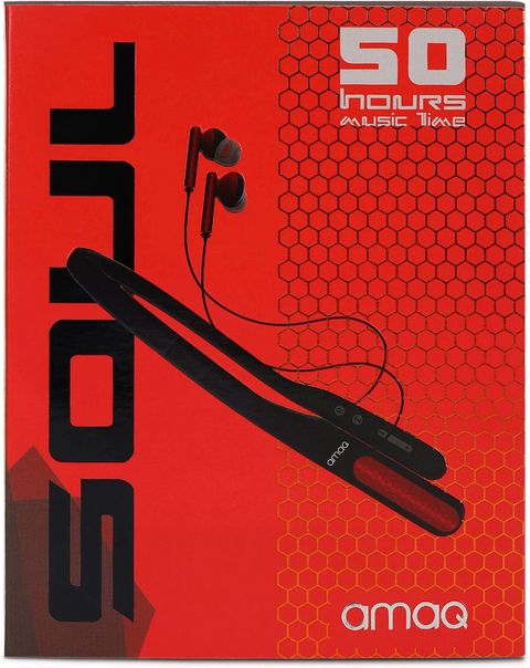 amaq SOUL Neckband,Dual pairing,32GB SD card Slot,Snug fit. Bluetooth ...
