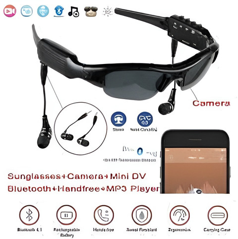 YAROH Bluetooth Sunglasses With Wireless Earphones Attached Stereo Sound  FeatureY363