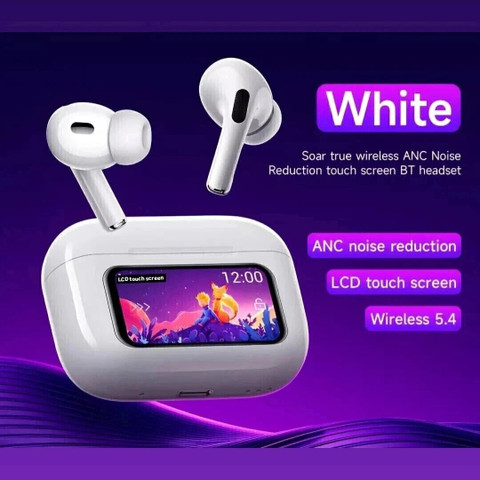 Fixon True Wireless ANC Earbuds with LCD Touchscreen Display Bluetooth