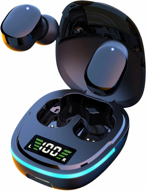 SWISS MILITARY Black Wireless Bluetooth Earbuds with Digital