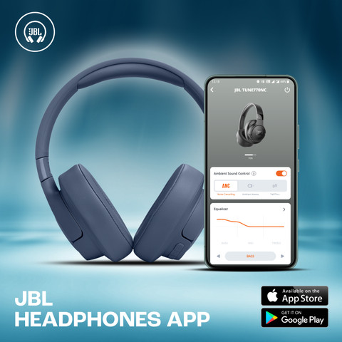 JBL Tune 770NC Active Noise Cancelling, 70Hr Playtime, Fast Pair Multi  Connect Bluetooth