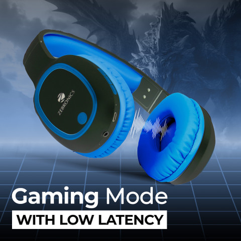 ZEBRONICS Zeb- Thunder, With 60H Backup, BT Gaming Mode, ENC, AUX,  mSD, Dual Pairing Bluetooth