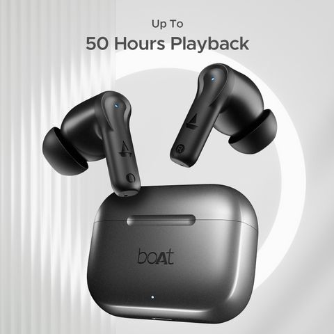 boAt Airdopes 161 TWS Earbuds, 50H Battery, Carbon Black - Image 7
