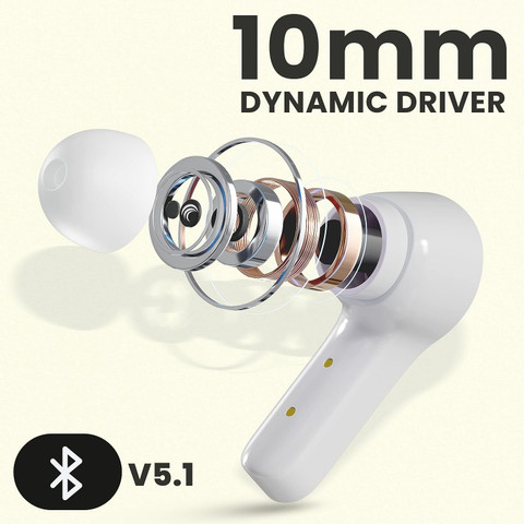 snowbudy Bluetooth Truly Wireless in Ear Earbuds with Mic with 25 Hr  Playtime -25, Ipx4 Bluetooth Gaming