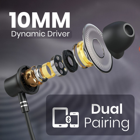 Portronics Harmonics Z14 in-Ear Bluetooth Earphone Neckband