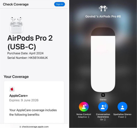 uniexclusive airprods pro gen with ios popup name change enc gps Bluetooth