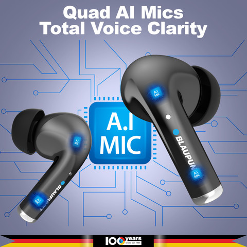 Noise Cancelling Blunkput Earbuds Blaupunkt BTW300 Moksha