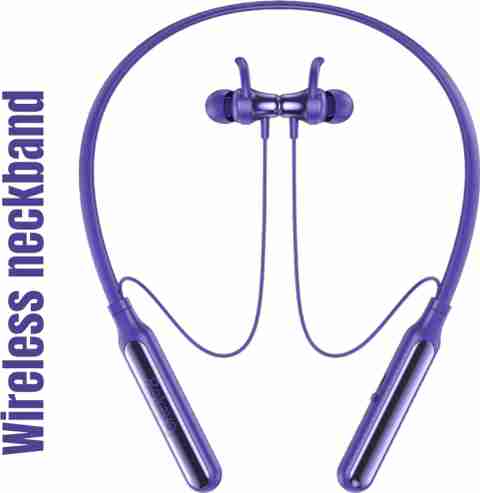 ROKAVO Purple neckband wireless headphone headset earphone earbuds