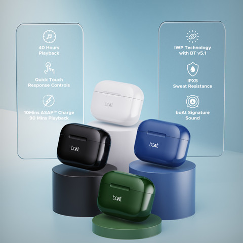 boAt Airdopes 161 Deadpool Edition w/ 40 HRS Playback, ASAP Charge