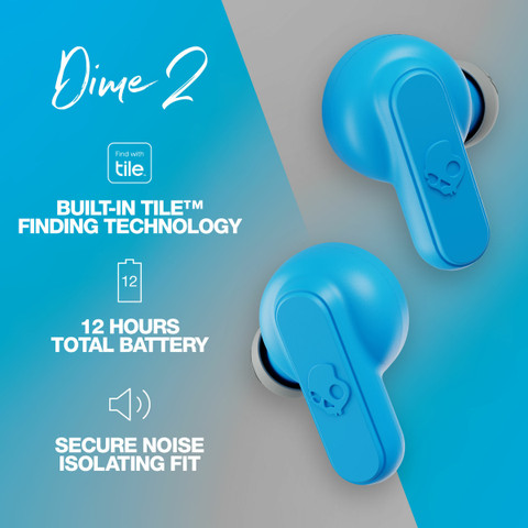 Skullcandy Dime Wireless Earbuds,12 Hr Battery,Microphone, Works with  iPhone Android Bluetooth