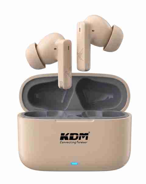 KDM W3 Start Pods Bluetooth 5.4 TWS Earbuds, Beige - Image 2
