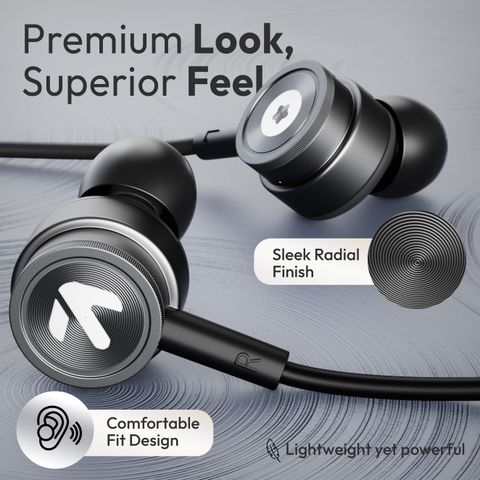 GOBOULT XO Pro with Type-C Jack, Extra Bass, 10mm Driver, Inline Control Wired Headset (Space Grey, In the Ear) - Image 6