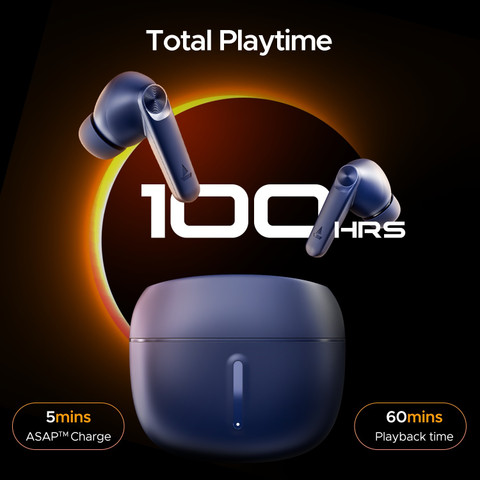 boAt Airdopes 200 Plus with 100 HRS Playback, Quad Mics ENx