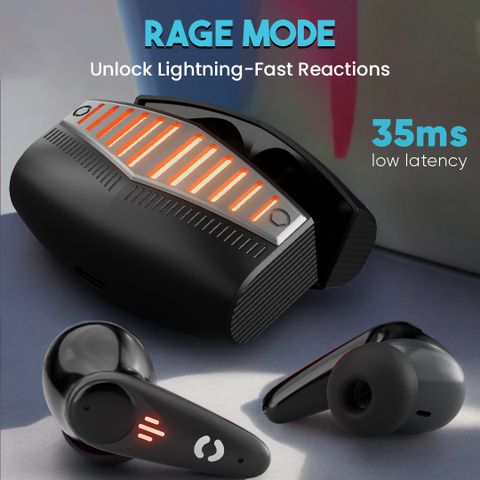 HOPPUP Gaming Earbuds with 35MS Low Latency, 13MM Drivers & Quad Mic ENC Bluetooth Gaming Headset (Black, Grey, True Wireless) - Image 5