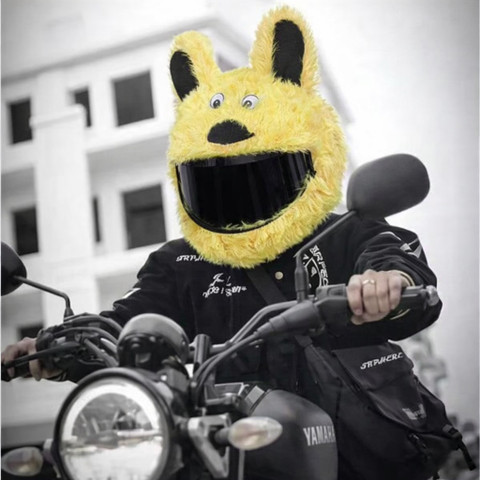 SRPHERE YELLOW BUNNY RB 01 UNIVERSAL FIT HELMET COVER Helmet