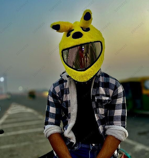 V VANTRA Pikachuu Style Bunny Helmet Cover For Full Face Motorbike Helmet  Buckle Clip Helmet Buckle Clip