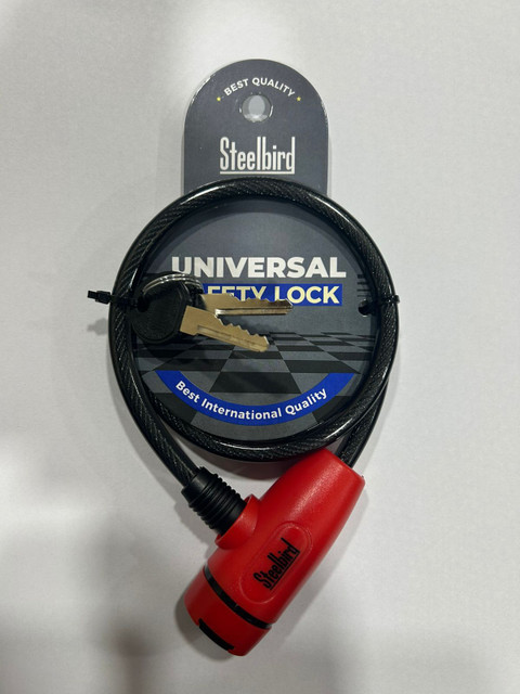 Steelbird Air Stainless Steel Cable Lock For Helmet Price in India