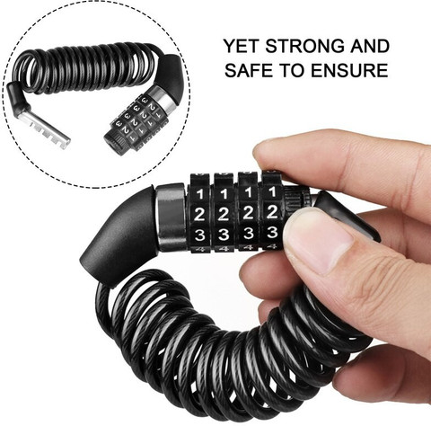 DAZZRIDE Stainless Steel Combination Lock For Helmet Price in