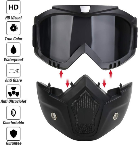 LOVMOTO Bike Motorcycle Protective Goggles Bike Face Mask Eyewear