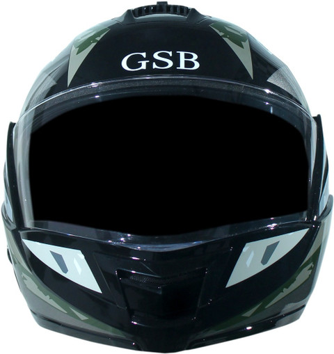 GSB G- FORCE BLACK (GREY) Motorbike Helmet