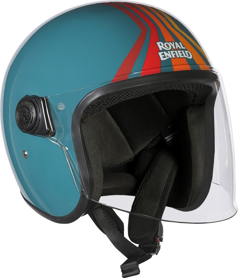 ROYAL ENFIELD Copter Ride More Stripes Open Face Graphics ISI Certified  Women Helmet Motorbike Helmet