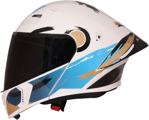 ROYAL ENFIELD Stealth Brushed Modular Flip-Up Dual Visor Free Extra  Smoke Visor ISI, DOT Motorbike Helmet - Main Image