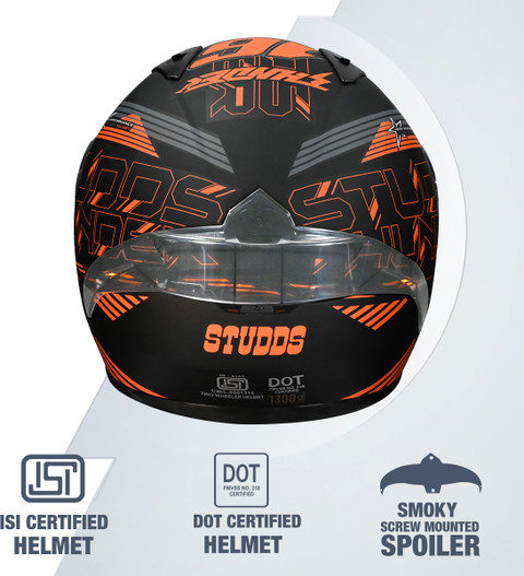 STUDDS Thunder D11 ISI Certified Full Face Graphic with Clear