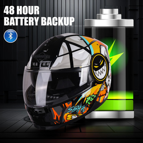 Steelbird Crazy Doe Bluetooth Full Face ISI Certified Helmet for