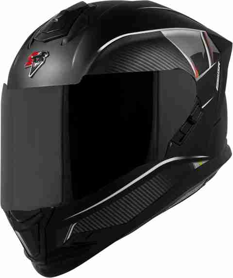 Steelbird SBH-57 Carbon Fighter ISI and DOT Certified Full Face Helmet for  Men and Women Motorbike Helmet