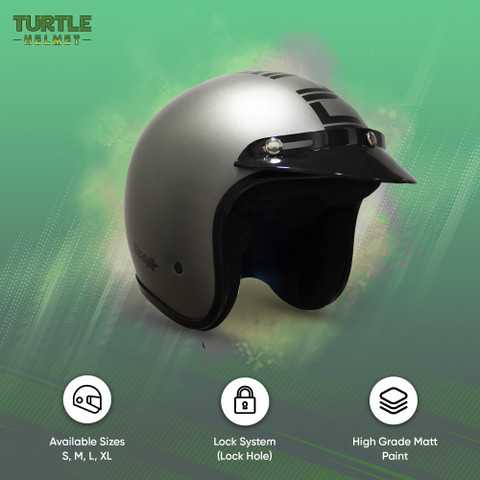 TURTLE Star With Peak Half Face Rainbow Visor M-58 cm Motorbike