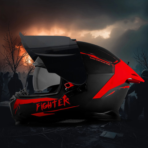 Steelbird SBH-57 Fighter F2 ISI and DOT Certified Full Face Helmet