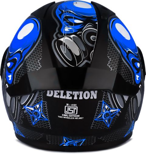 FOROLY Wonder Full Face Spoiler ABS Material with Rainbow visor Motorbike Helmet (Blue) - Image 7
