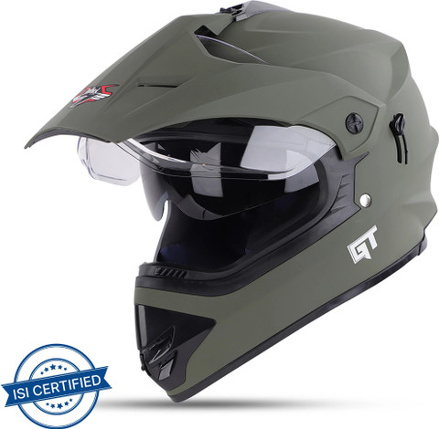 Steelbird Off Road GT ISI Certified Motocross Helmet for Men with Inner Sun  Shield Motorbike Helmet