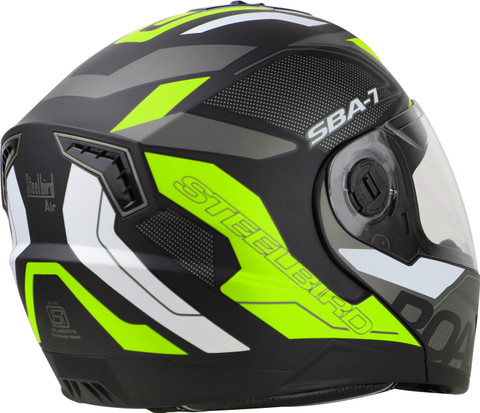 Steelbird Air SBA-7 ROAD FLIP UP MATT BLACK NEON M SIZE 580MM