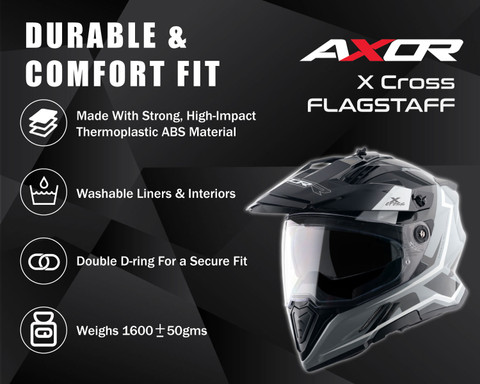 Axor X-Cross Flagstaff Motorbike Helmet - Buy Axor X-Cross