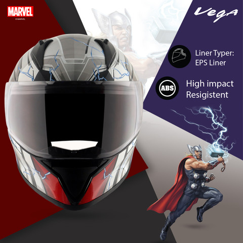 VEGA Bolt Marvel Thor Motorbike Helmet Buy VEGA Bolt Marvel Thor
