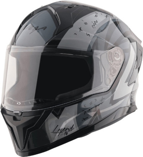 VEGA Sonic Legend Full Face Sports Black Grey Large Motorbike