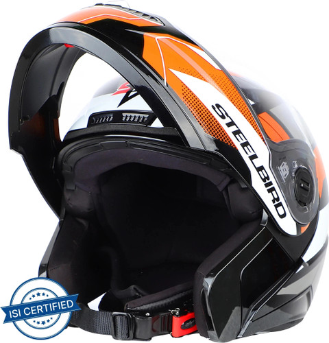 Steelbird SBA-7 Huracan ISI Certified Flip-Up Helmet for Men and