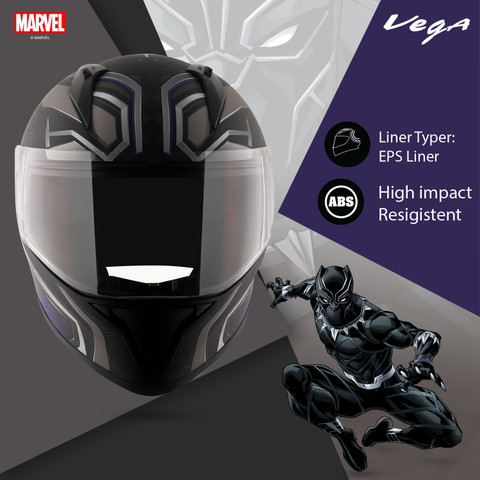 VEGA Bolt Marvel Black Panther Edition Motorbike Helmet Buy VEGA
