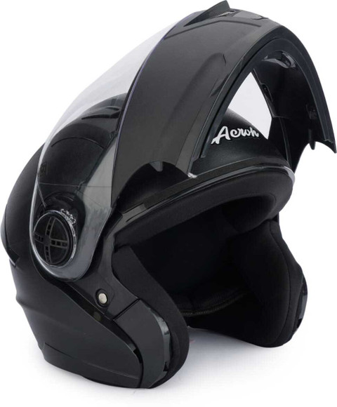 Racing-1 Aeroh Flipup Black With PC Visor Motorbike Helmet Buy