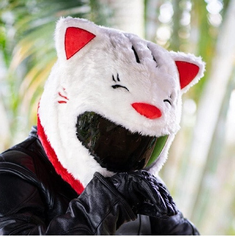 V VANTRA CAT Helmet Cover for Motorcycle Helmet, Fun Rides and Gift Lucky  Cat Motorsports Helmet