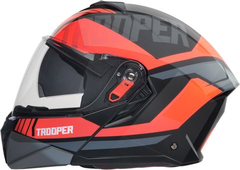 STUDDS Trooper D1 Flip-up Full Face Dual Visor Helmet (Black N8) - Image 6